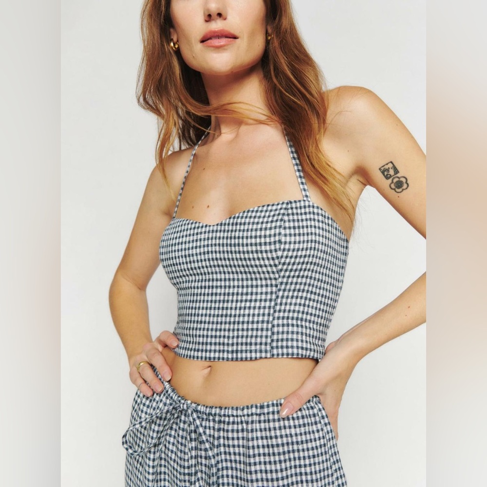 Reformation Jaida Linen Top